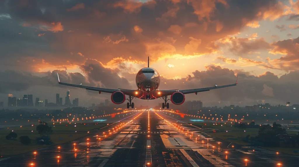 Aircraft landing representing intelligent aviation operations